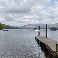 Buy canvas prints of Lake Windermere Jetty Cumbria by Diana Mower
