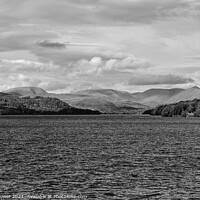 Buy canvas prints of Windermere Fairfield Horseshoe Monochrome by Diana Mower