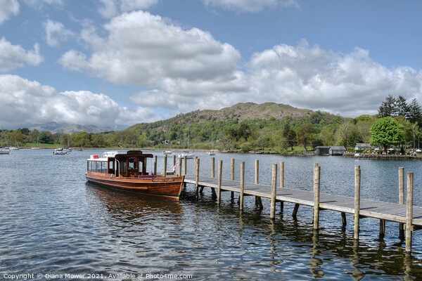 Windermere Jetty Princess of the Lake Picture Board by Diana Mower
