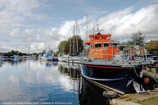 Former Guernsey Lifeboat at Heybridge Basin Essex Picture Board by Diana Mower