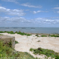 Buy canvas prints of Bradwell on sea beach Essex by Diana Mower