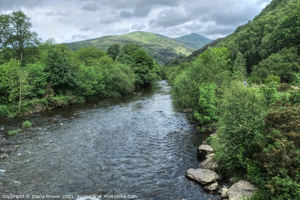 River Glaslyn Beddgelert Snowdonia Picture Board by Diana Mower