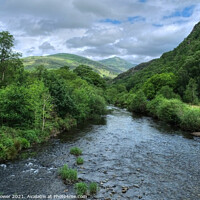 Buy canvas prints of The River Glaslyn Snowdonia by Diana Mower