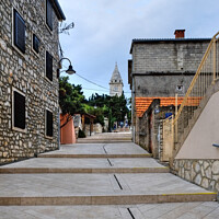 Buy canvas prints of Primosten Old town Croatia by Diana Mower