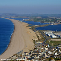 Buy canvas prints of Chesil Beach Dorset Panoramic by Diana Mower