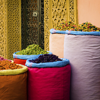 Buy canvas prints of Moroccan colours by Carmen Clark
