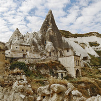Buy canvas prints of Cave homes on Goreme Hill by Arfabita  