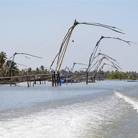 Buy canvas prints of Kerala Backwaters Chinese Fishing Nets by Arfabita  