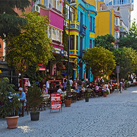 Buy canvas prints of Colorful street of Diners by Arfabita  