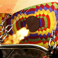 Buy canvas prints of Balloon rigging and jet flame by Arfabita  