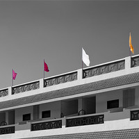 Buy canvas prints of Flag waving from the Terrace by Arfabita  