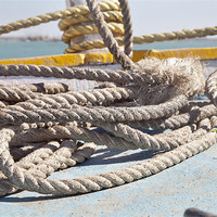 Buy canvas prints of Boating Ropes by Arfabita  