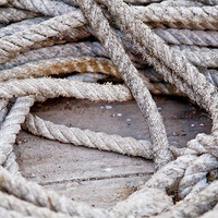 Buy canvas prints of Rusted Boating Rope by Arfabita  