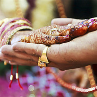 Buy canvas prints of Great Hindu Wedding Ritual Hand on Hand by Arfabita  