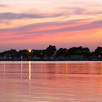 Buy canvas prints of Sunset and Coastal Lights by Susan Medeiros