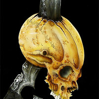 Buy canvas prints of Chrome Sickle Skull by Susan Medeiros