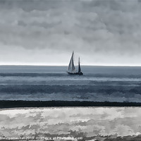 Buy canvas prints of Lone Sailing by Panas Wiwatpanachat