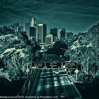Buy canvas prints of All Roads to L.A. by Panas Wiwatpanachat