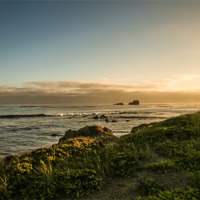 Buy canvas prints of Sunset on the California Coast. by Panas Wiwatpanachat