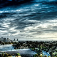 Buy canvas prints of Sky Falling on L.A. by Panas Wiwatpanachat