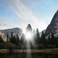 Buy canvas prints of  Yosemite Sunrise by paul lewis