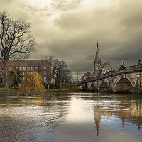 Buy canvas prints of English Bridge Shrewsbury by paul lewis