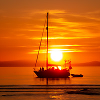Buy canvas prints of Yacht Sunset by paul lewis