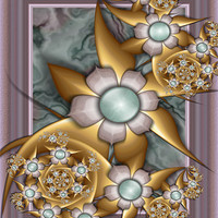 Buy canvas prints of Fractal 72 The Betty Bouquet. by Louise Wagstaff