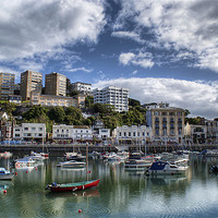 Buy canvas prints of Sunny Torquay Harbor by Louise Wagstaff