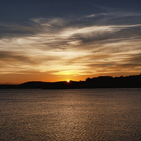 Buy canvas prints of Torquay Sunset. by Louise Wagstaff