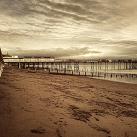 Buy canvas prints of Teignmouth Pier, Vintage. by Louise Wagstaff
