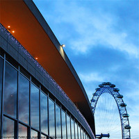 Buy canvas prints of London Eye, Southbank by Ed Pettitt