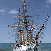 Buy canvas prints of Victorian Naval Ship HMS Gannet by Reg Dobson