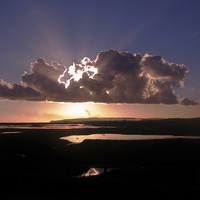 Buy canvas prints of Storm clouds over Romney Marshes by Reg Dobson