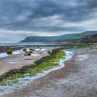 Buy canvas prints of Cloudy Morning Over Robin-Hoods Bay by Jonathan Swetnam