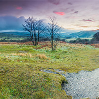 Buy canvas prints of Hope Valley Sunrise Panorama by Jonathan Swetnam