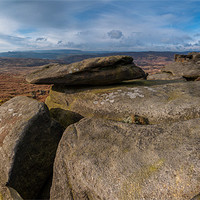 Buy canvas prints of Stanage End Panorama by Jonathan Swetnam