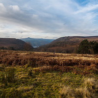 Buy canvas prints of Ladybower Reservoir from Moscar Moor by Jonathan Swetnam