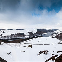 Buy canvas prints of Whinstone Lee Tor Panorama by Jonathan Swetnam