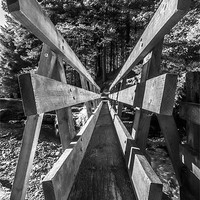 Buy canvas prints of Bridge over not so troubled water - mono by Jonathan Swetnam
