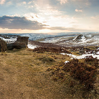 Buy canvas prints of Higger Tor Panorama by Jonathan Swetnam