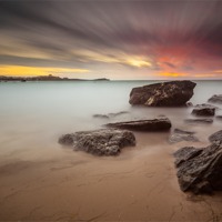 Buy canvas prints of Lust Glaze Cove at Sunset - Long Exposure by Jonathan Swetnam