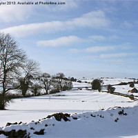 Buy canvas prints of Derbyshire Winter Landscape by Vanna Taylor
