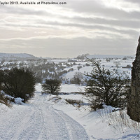 Buy canvas prints of Snow Tracks Derbyshire by Vanna Taylor