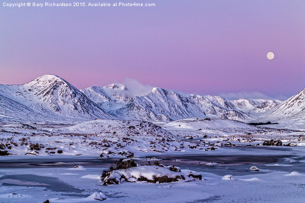 A winters morning on Rannoch Moor Picture Board by Gary Richardson