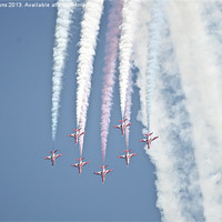 Buy canvas prints of Red arrows red white and blue by Roy Evans