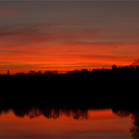 Buy canvas prints of River sunset by Dave Evans