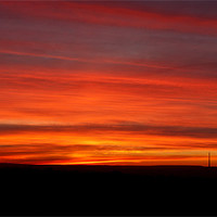 Buy canvas prints of Emley Moor Sunset by Dave Evans