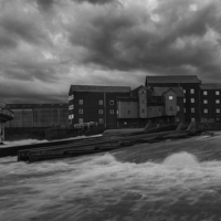 Buy canvas prints of Castleford Flour Mill by Dave Evans