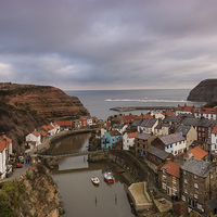 Buy canvas prints of  Staithes by Dave Evans